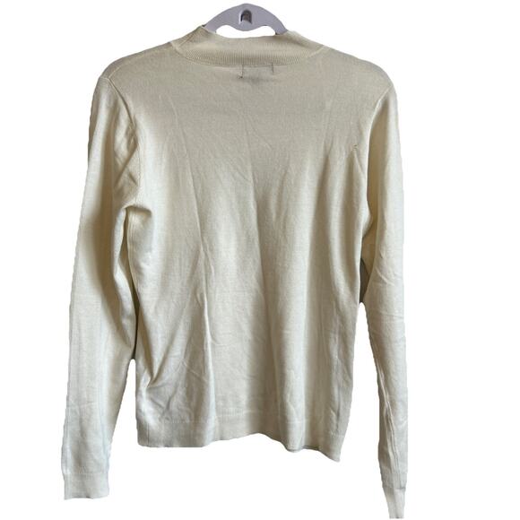 Guess Logo Turtleneck Large Rhinestones Studs Womens Preppy Y2K Viscose Sweater - Picture 6 of 12